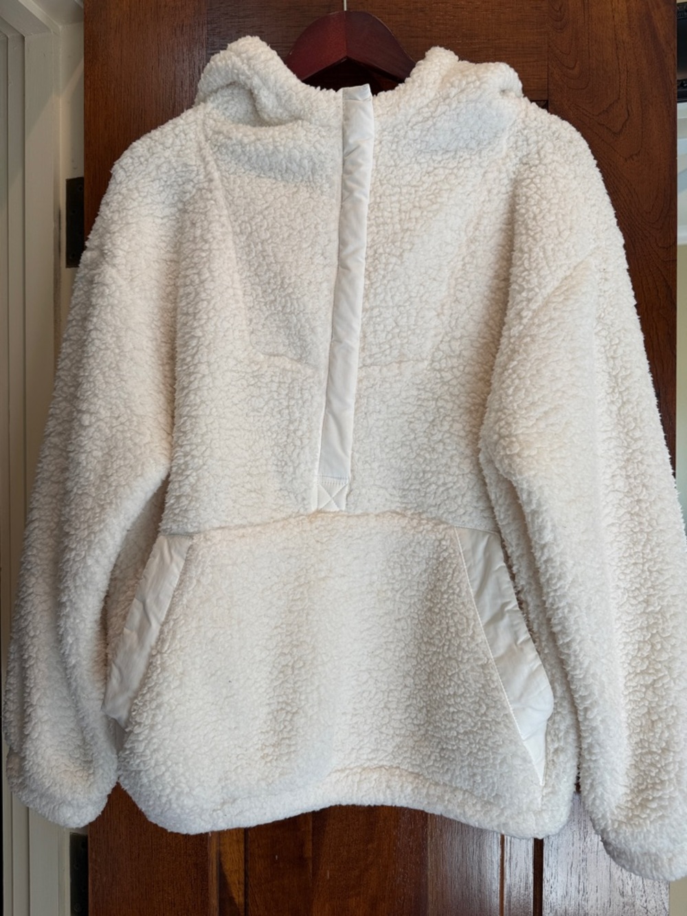 Bluivy Cream Plush Sherpa like Hoodie